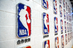 合作伙伴 - 美国职业篮球联赛(NBA)Logo墙 - NBA经典红蓝标志